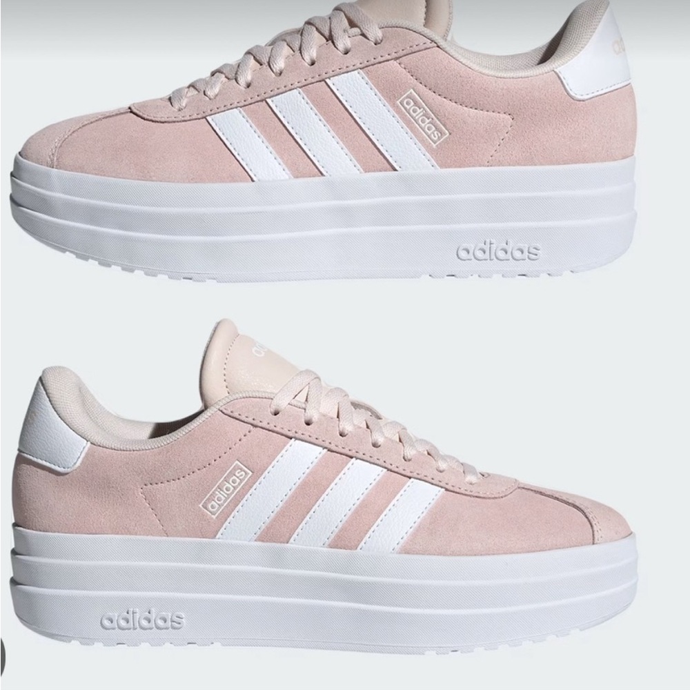 Adidas VL Court Bold, Women's Pink Suede Sneakers
